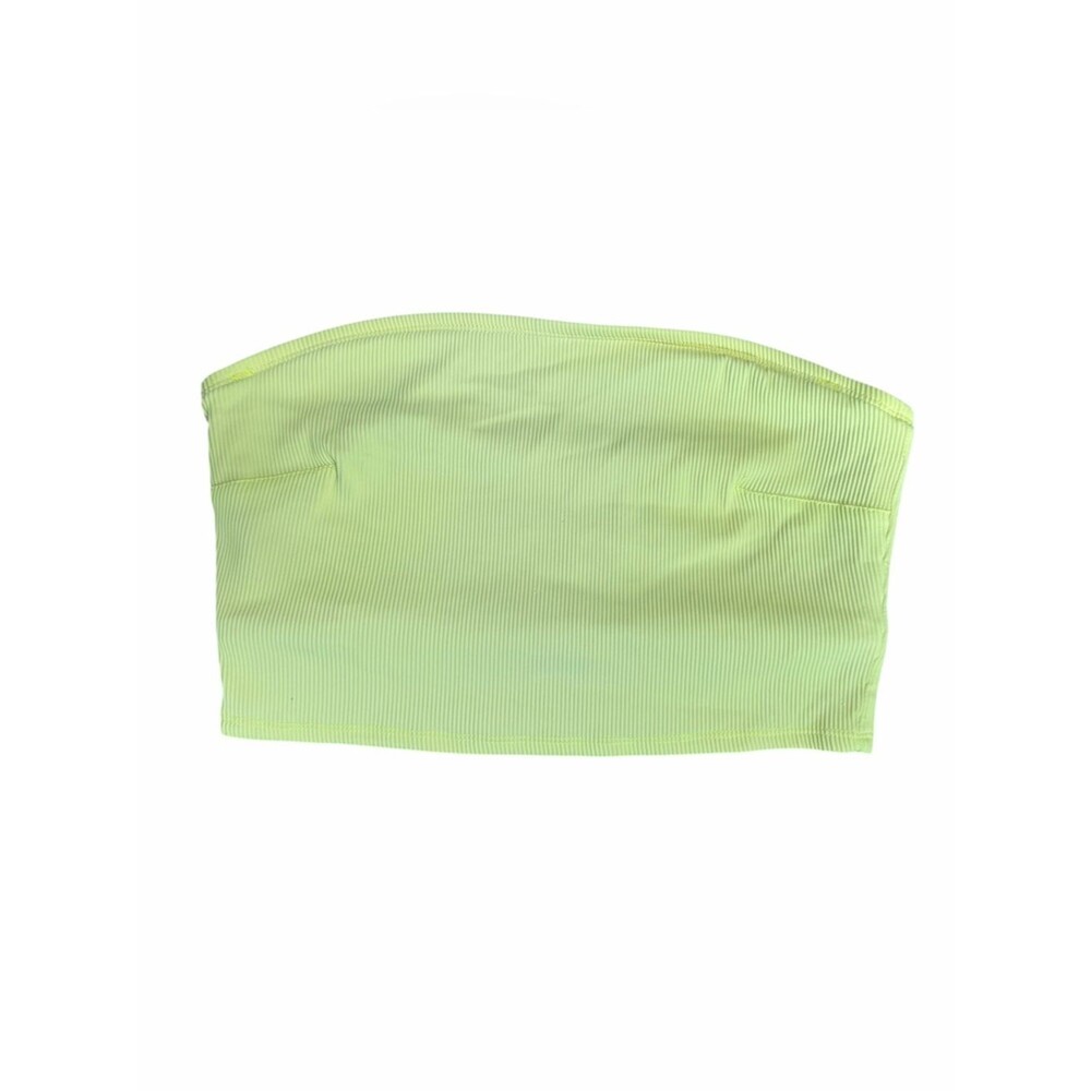 Aerie Lime Green Ribbed Bandeau Tube Top Size Large